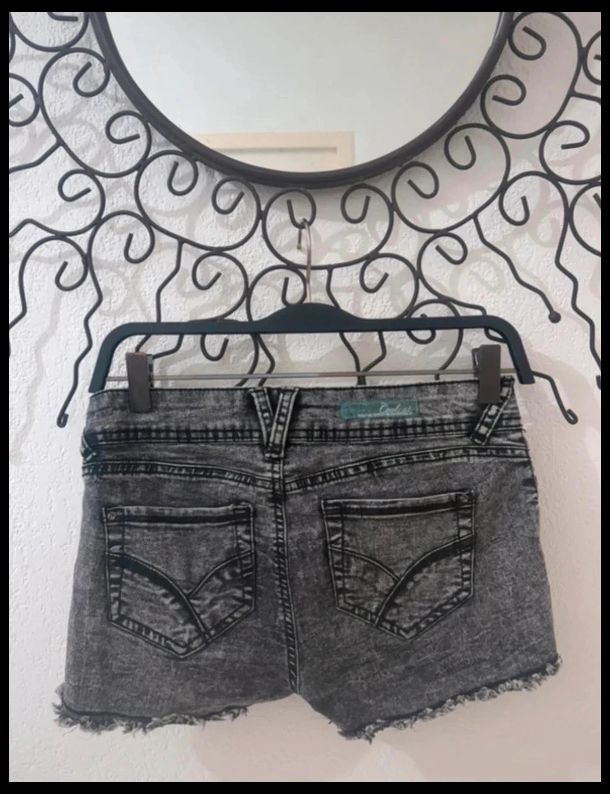 Coolcat Sassy Distressed Denim Mini-Shorts – Size XS – photo 3